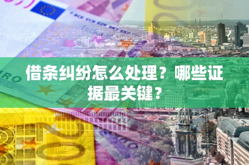 武汉借条纠纷怎么处理？哪些证据最关键？