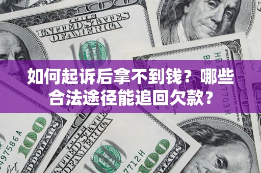 武汉如何起诉后拿不到钱？哪些合法途径能追回欠款？