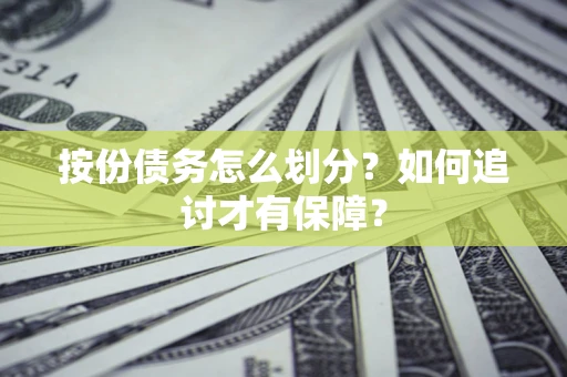 武汉按份债务怎么划分？如何追讨才有保障？