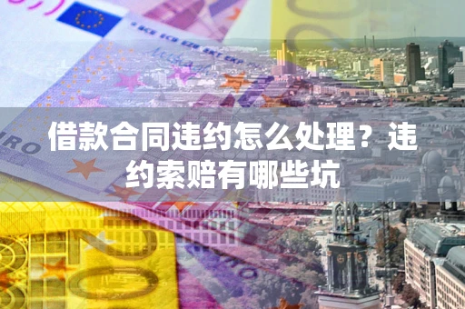 武汉借款合同违约怎么处理？违约索赔有哪些坑