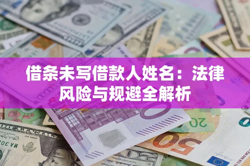 武汉借条未写借款人姓名：法律风险与规避全解析