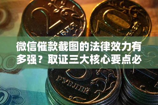 武汉微信催款截图的法律效力有多强？取证三大核心要点必须知道！