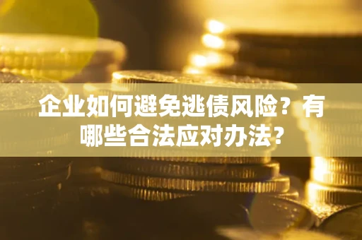 武汉企业如何避免逃债风险？有哪些合法应对办法？