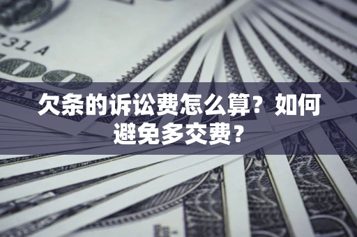 武汉欠条的诉讼费怎么算？如何避免多交费？