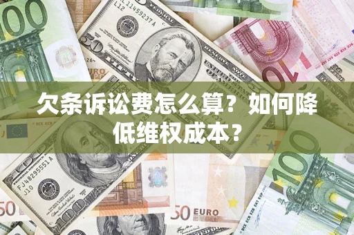 武汉欠条诉讼费怎么算？如何降低维权成本？