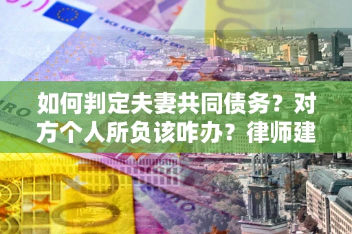 武汉如何判定夫妻共同债务？对方个人所负该咋办？律师建议