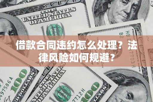 武汉借款合同违约怎么处理？法律风险如何规避？