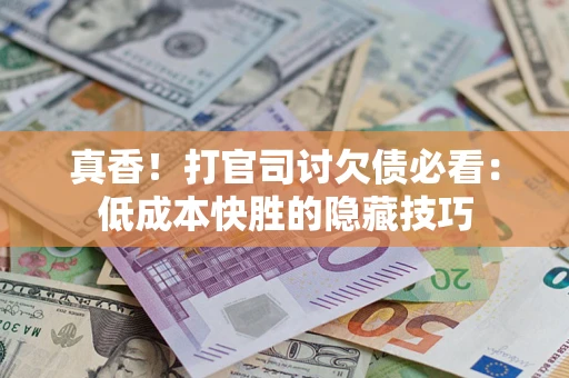 武汉真香！打官司讨欠债必看：低成本快胜的隐藏技巧