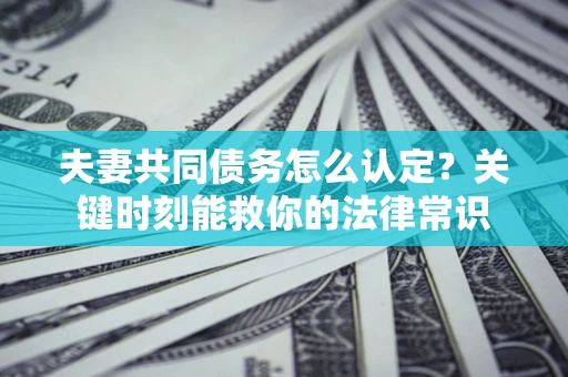 武汉夫妻共同债务怎么认定？关键时刻能救你的法律常识