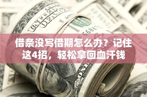 武汉借条没写借期怎么办？记住这4招，轻松拿回血汗钱