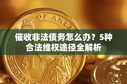 武汉催收非法债务怎么办？5种合法维权途径全解析