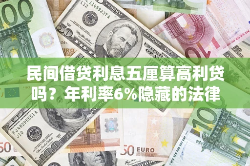 武汉民间借贷利息五厘算高利贷吗？年利率6%隐藏的法律风险全解析